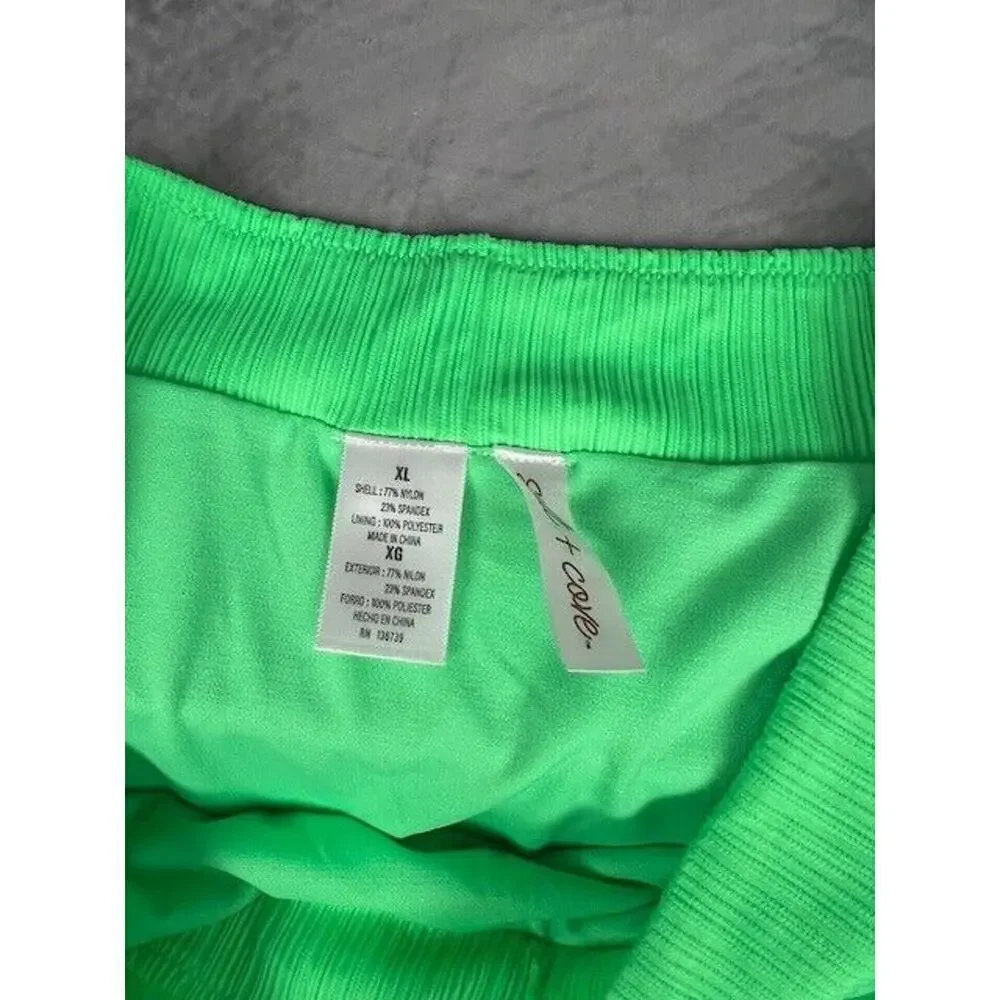 Salt + Cove Junior's Mint Mint Spark Variegated Ribbed Bikini Bottoms Size XL
